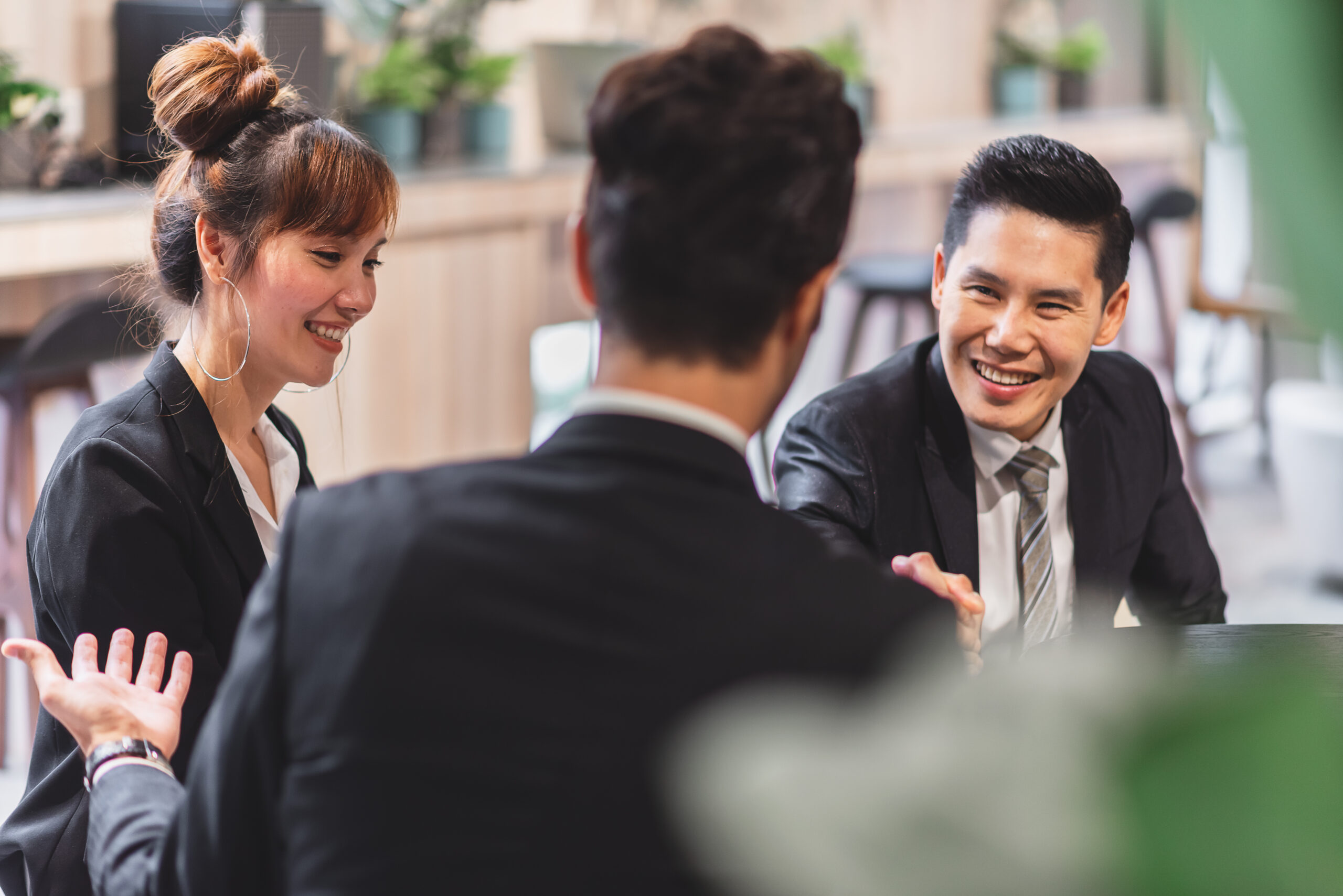 Group diverse business people successful teamwork working together with laptop computer office