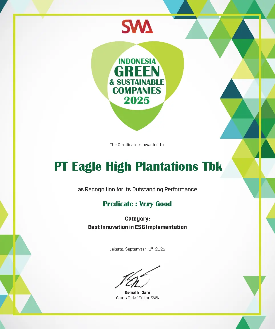 Sertifikat igsca 2025 esg eagle high